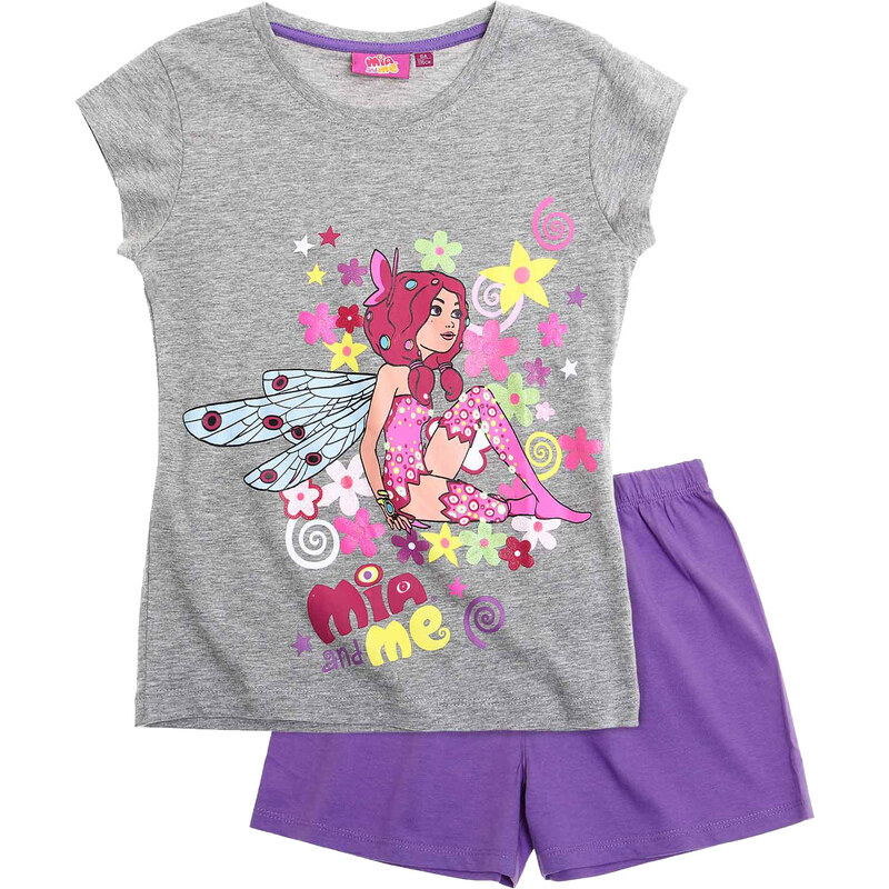 Mia and Me Shorty-Pyjama violett in Größe 104 für Mädchen aus Oberteil: 85 % Baumwolle 15 % Viskose Hose: 100% Baumwolle