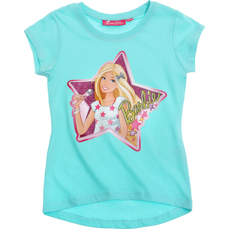 Barbie T-Shirt türkis in Größe 92 für Mädchen aus 100% Baumwolle
