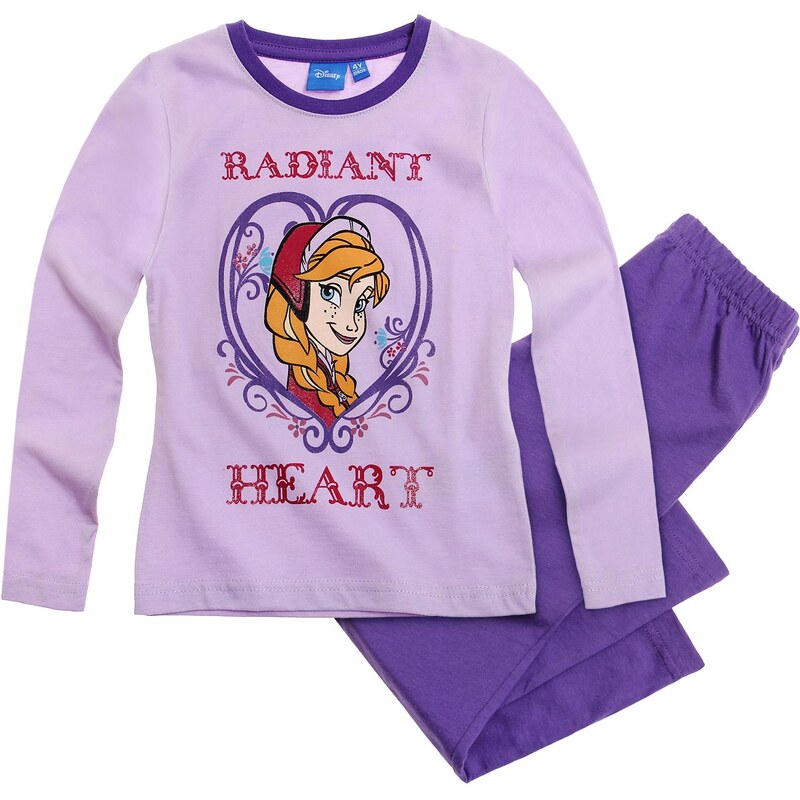 Disney Die Eiskönigin Pyjama violett in Größe 92 für Mädchen aus 100% Baumwolle