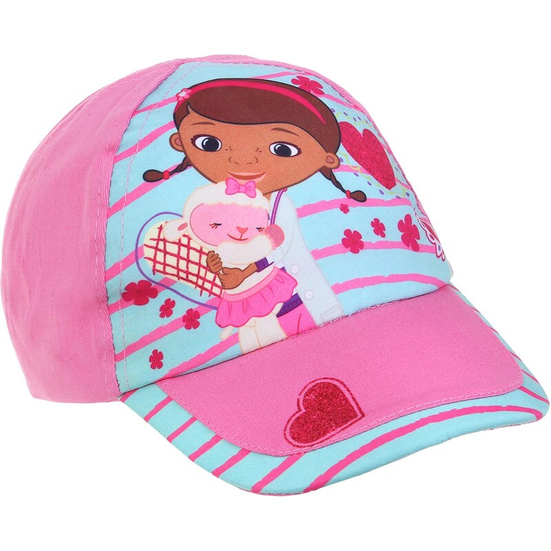 Disney Doc McStuffins, Spielzeugärztin Cap pink in Größe 52 für Mädchen aus 100% Baumwolle