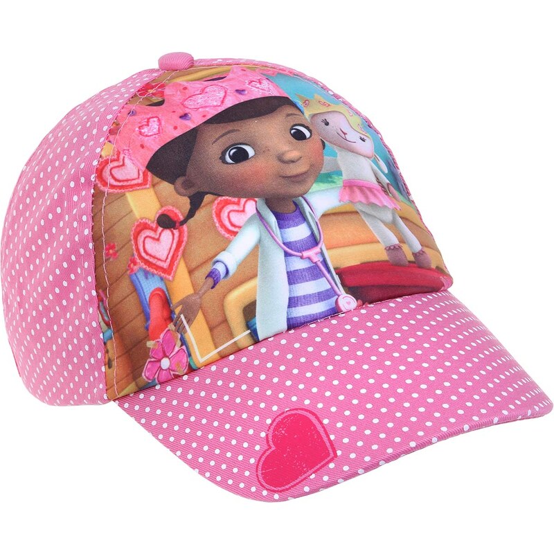 Disney Doc McStuffins, Spielzeugärztin Cap pink in Größe 52 für Mädchen aus 100% Baumwolle