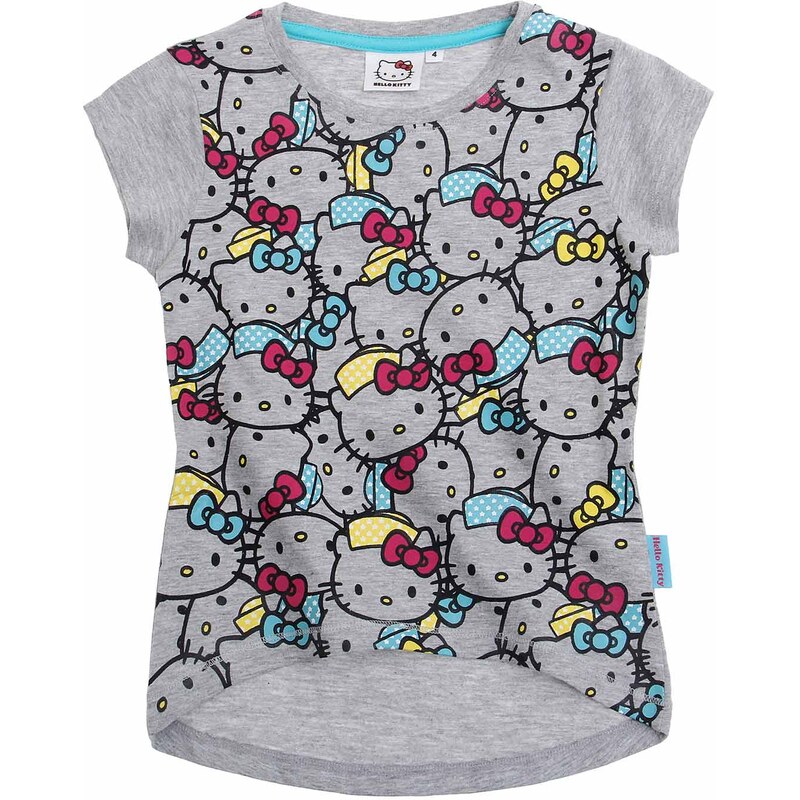 Hello Kitty T-Shirt grau in Größe 104 für Mädchen aus 100% Baumwolle
