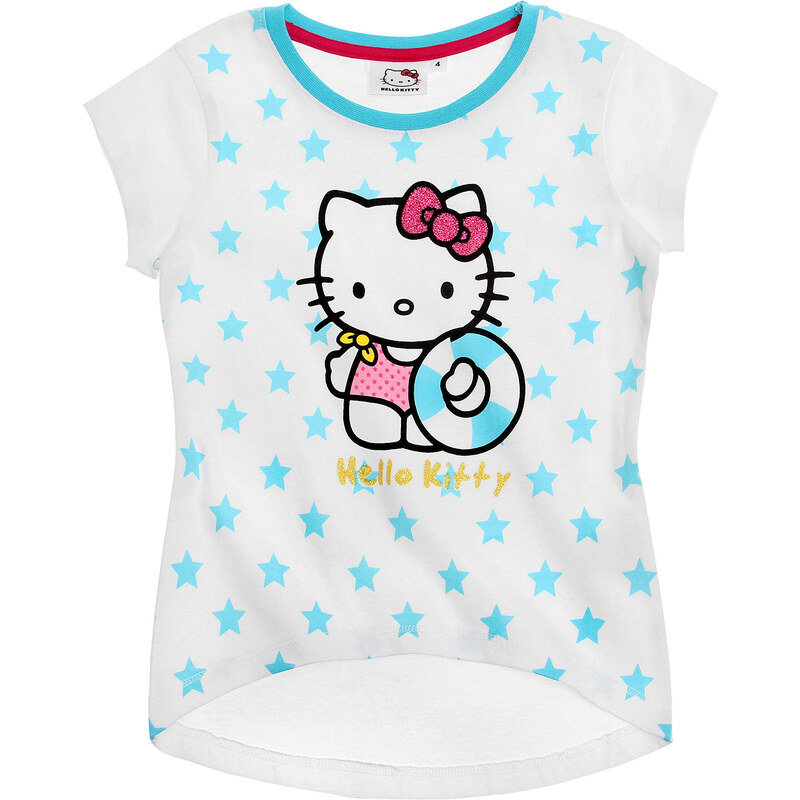 Hello Kitty T-Shirt weiß in Größe 104 für Mädchen aus 100% Baumwolle