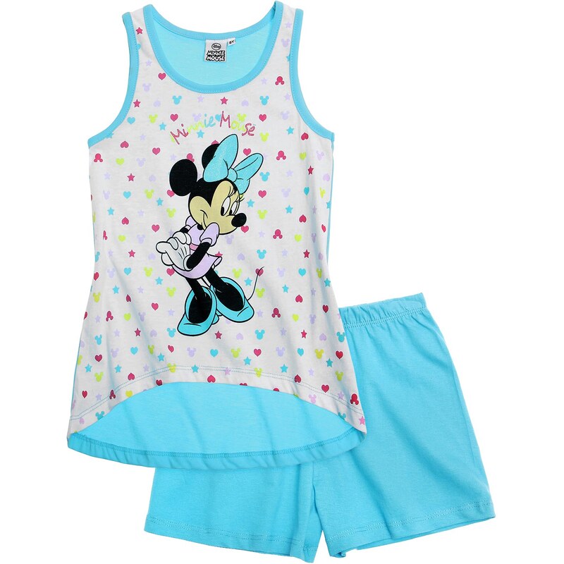 Disney Minnie Shorty-Pyjama mintgrün in Größe 104 für Mädchen aus 100% Baumwolle
