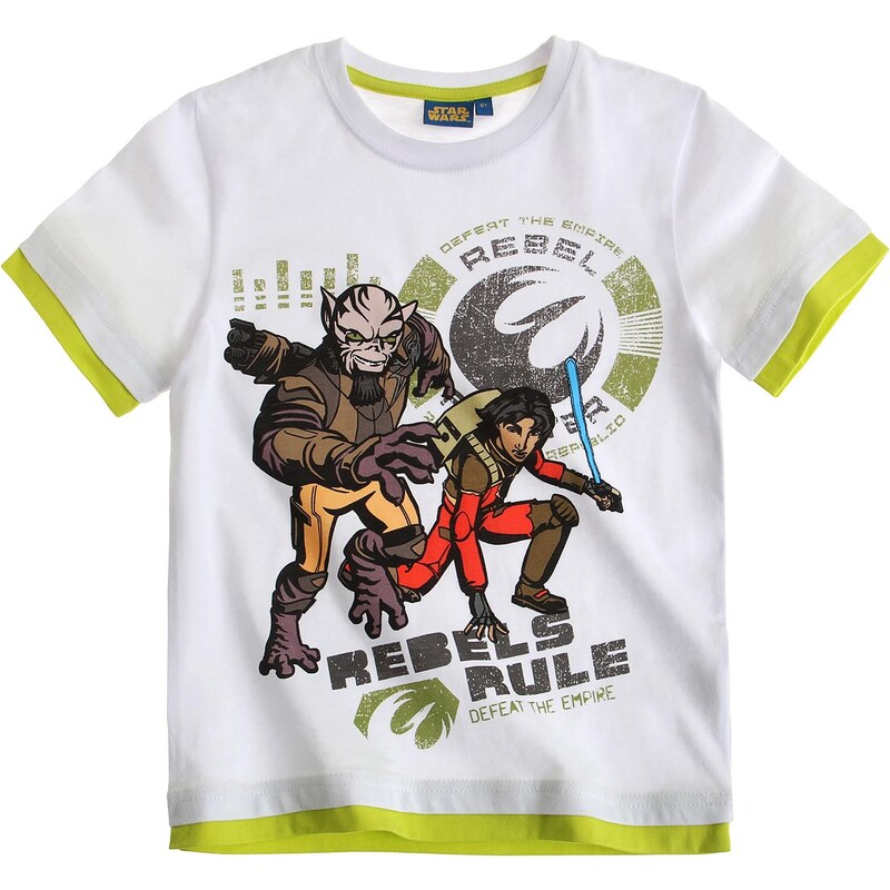 Star Wars Rebels T-Shirt weiß in Größe 104 für Jungen aus 100% Baumwolle