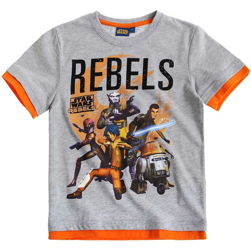 Star Wars Rebels T-Shirt grau in Größe 104 für Jungen aus 60 % Baumwolle 40 % Polyester