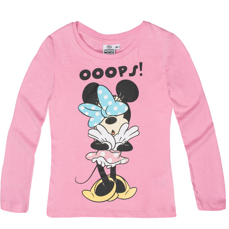 Disney Minnie Langarmshirt pink in Größe 104 für Mädchen aus 100% Baumwolle