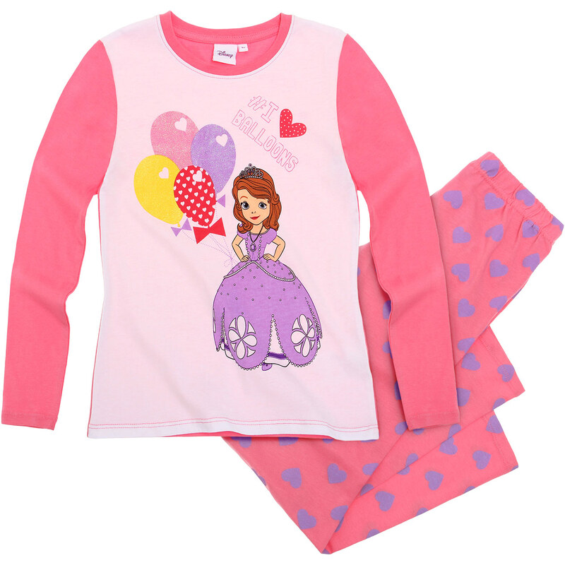 Disney Sofia die Erste Schlafanzug pink in Größe 92 für Mädchen aus 100% Baumwolle
