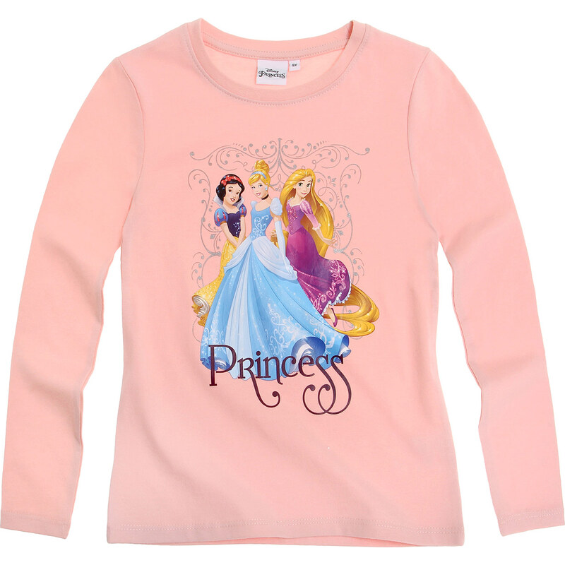 Disney Princess Langarmshirt rosa in Größe 92 für Mädchen aus 100% Baumwolle