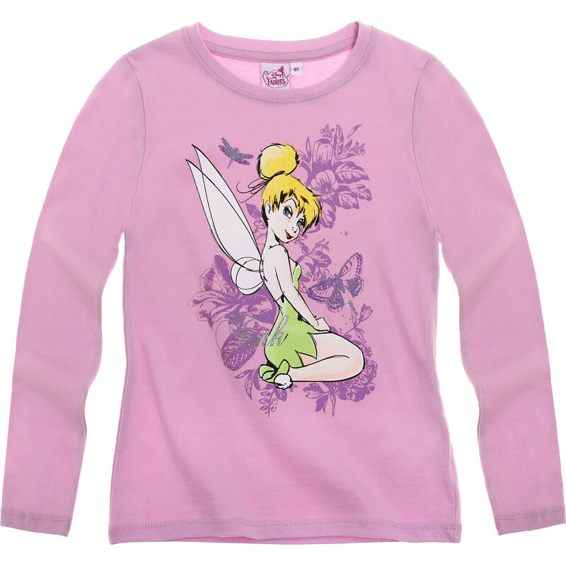Disney Tinker Bell Langarmshirt violett in Größe 98 für Mädchen aus 100% Baumwolle