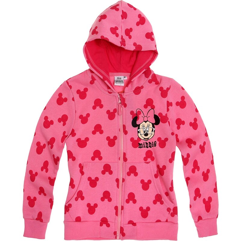 Disney Minnie Sweatjacke mit Kapuze pink in Größe 104 für Mädchen aus Obermaterial: 60% Baumwolle 40% Polyester Kapuze: 100% Baumwolle