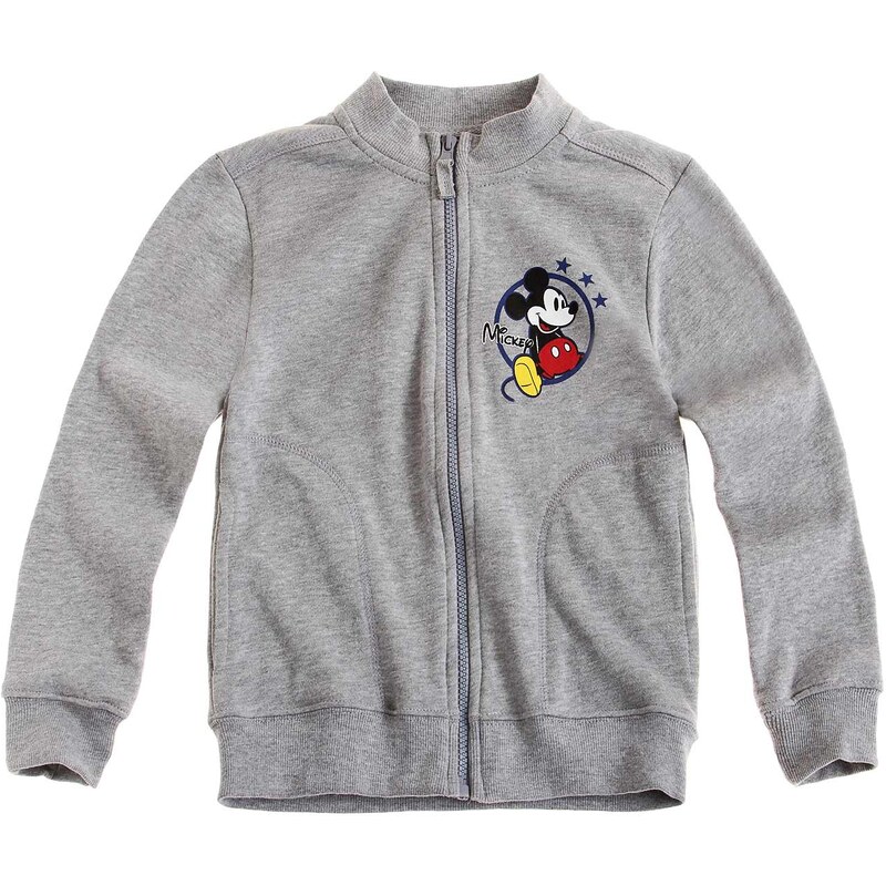 Disney Mickey Sweatjacke grau in Größe 98 für Jungen aus 60 % Baumwolle 40 % Polyester