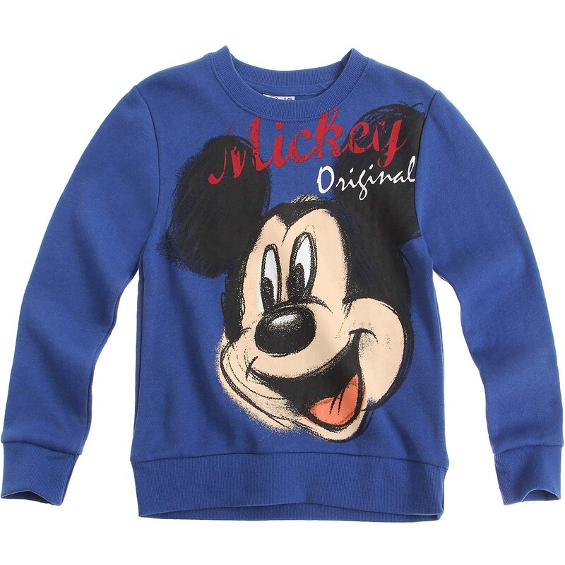 Disney Mickey Sweatshirt blau in Größe 98 für Jungen aus 60 % Baumwolle 40 % Polyester