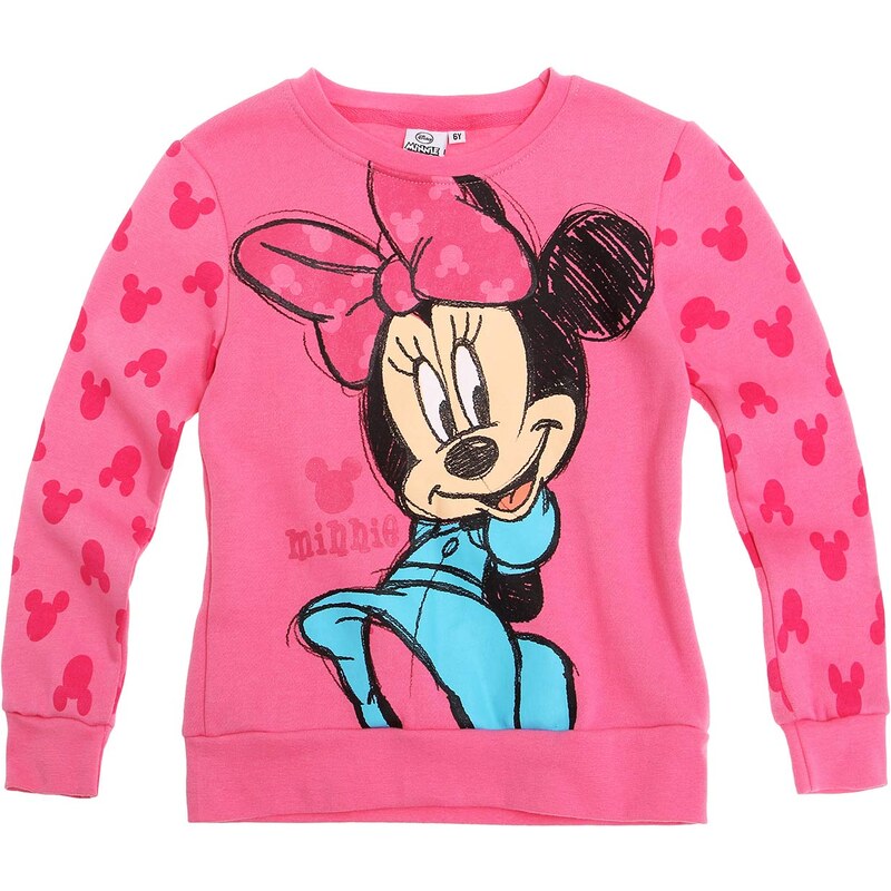Disney Minnie Sweatshirt pink in Größe 104 für Mädchen aus 60 % Baumwolle 40 % Polyester