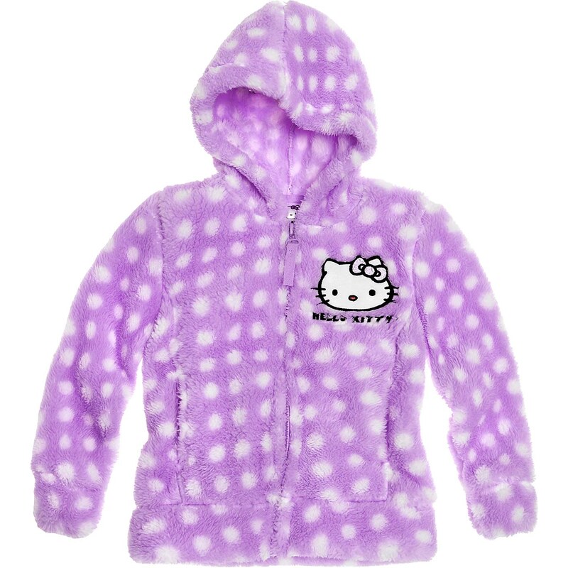 Hello Kitty Coral Fleece Jacke violett in Größe 98 für Mädchen aus 100 % Polyester