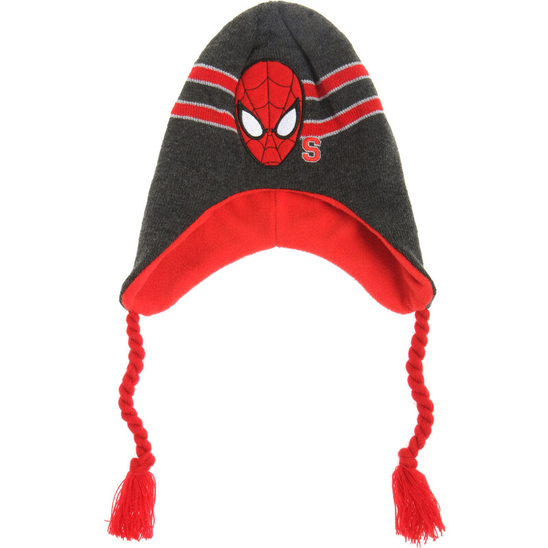 Spiderman Mütze grau in Größe 52 für Jungen aus 100% Polyacryl Futter: 100% Polyester