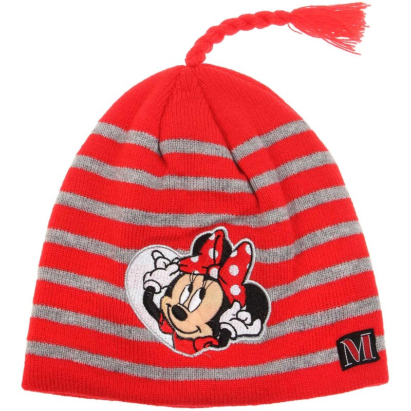 Disney Minnie Mütze rot in Größe 52 für Mädchen aus 100% Polyacryl