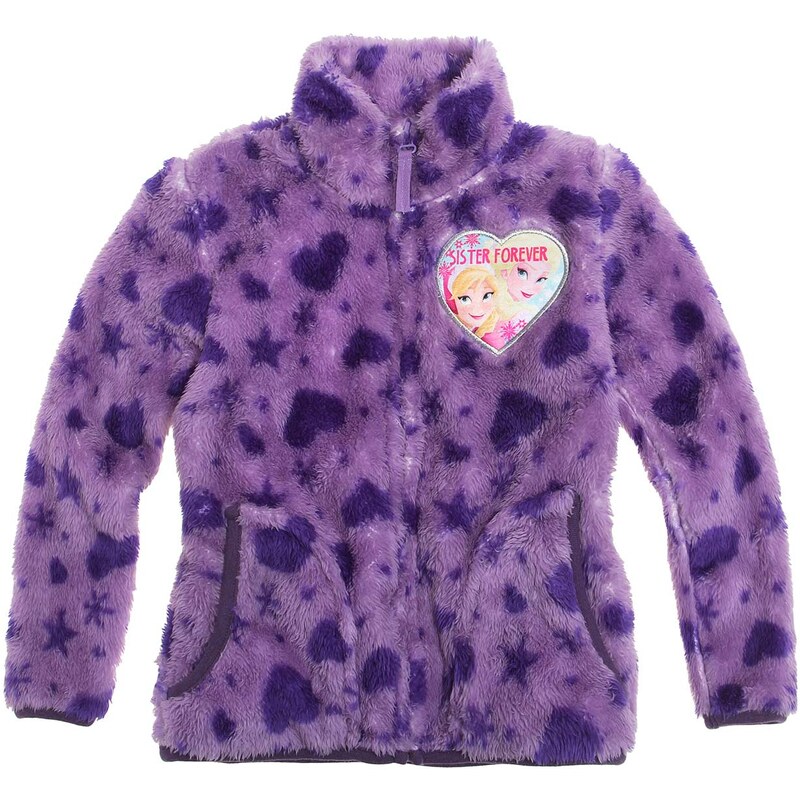 Disney Die Eiskönigin Coral Fleece Jacke violett in Größe 104 für Mädchen aus 100 % Polyester
