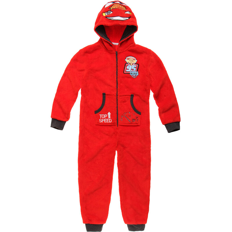 Disney Cars Jumpsuit rot in Größe 98 für Jungen aus 100 % Polyester Kapuze: 100% Baumwolle