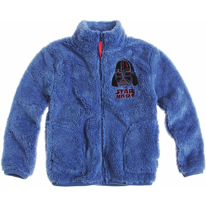 Star Wars-The Clone Wars Coral Fleece Jacke blau in Größe 116 für Jungen aus 100 % Polyester