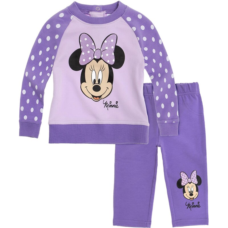 Disney Minnie Jogginganzug violett in Größe 3M für Mädchen aus 95 % Baumwolle 5 % Elastan