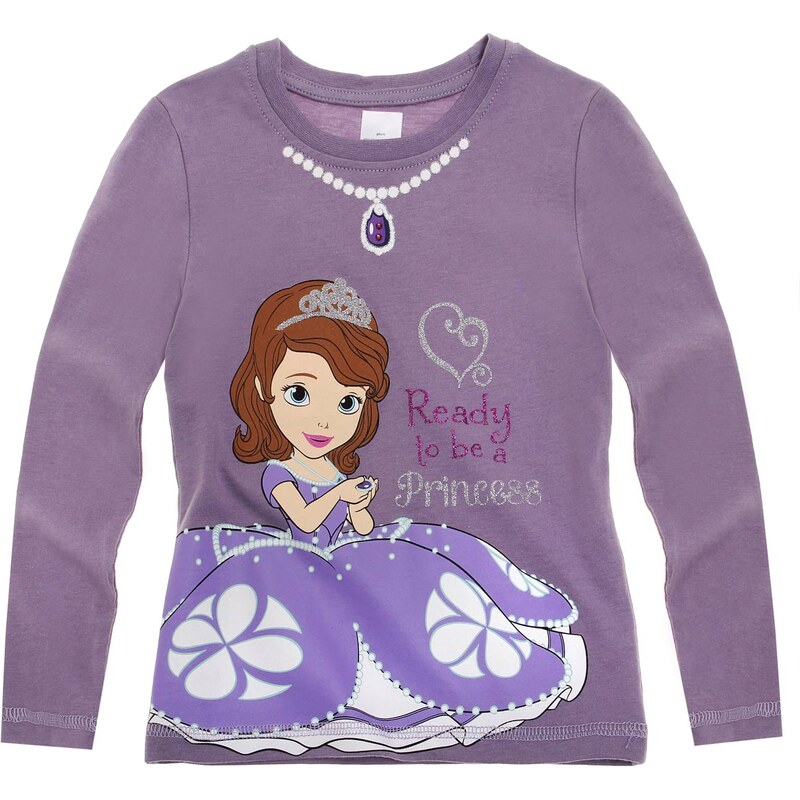 Disney Sofia die Erste Langarmshirt violett in Größe 92 für Mädchen aus 100% Baumwolle