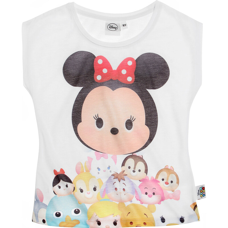 Disney Tsum Tsum T-Shirt weiß in Größe 116 für Mädchen aus 100% Polyester