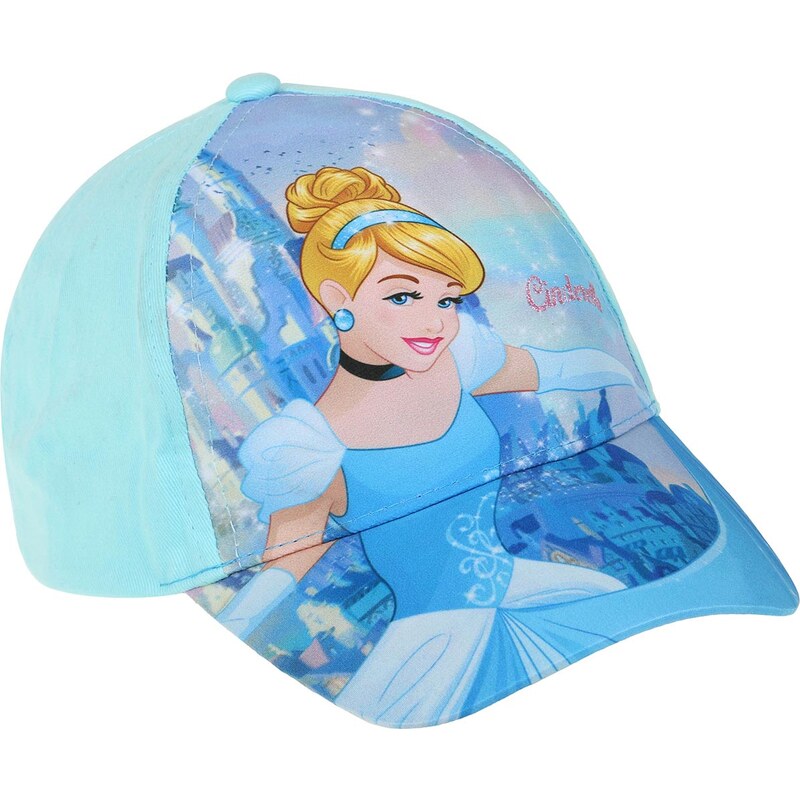 Disney Princess Cap blau in Größe 52 für Mädchen aus 100% Baumwolle