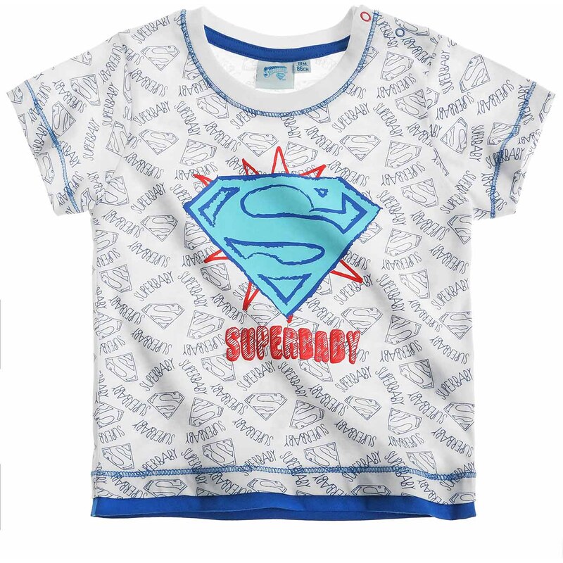 Superman T-Shirt blau in Größe 3M für Jungen aus 100% Baumwolle