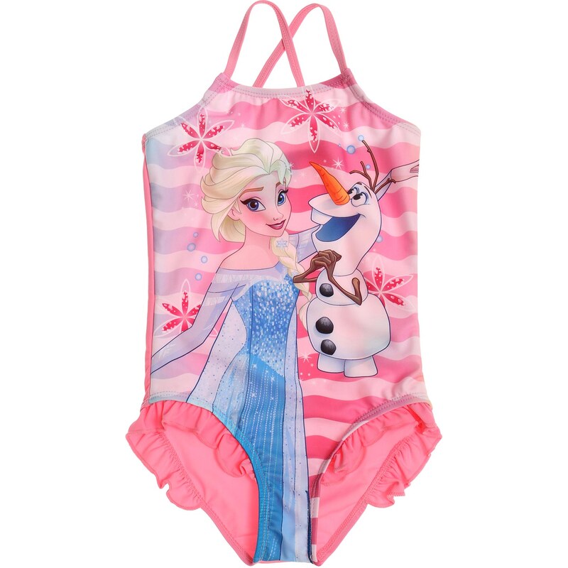 Disney Die Eiskönigin Badeanzug rosa in Größe 104 für Mädchen aus Druck: 86% Polyester Rückseite: 82% Polyamid 18% Elastan