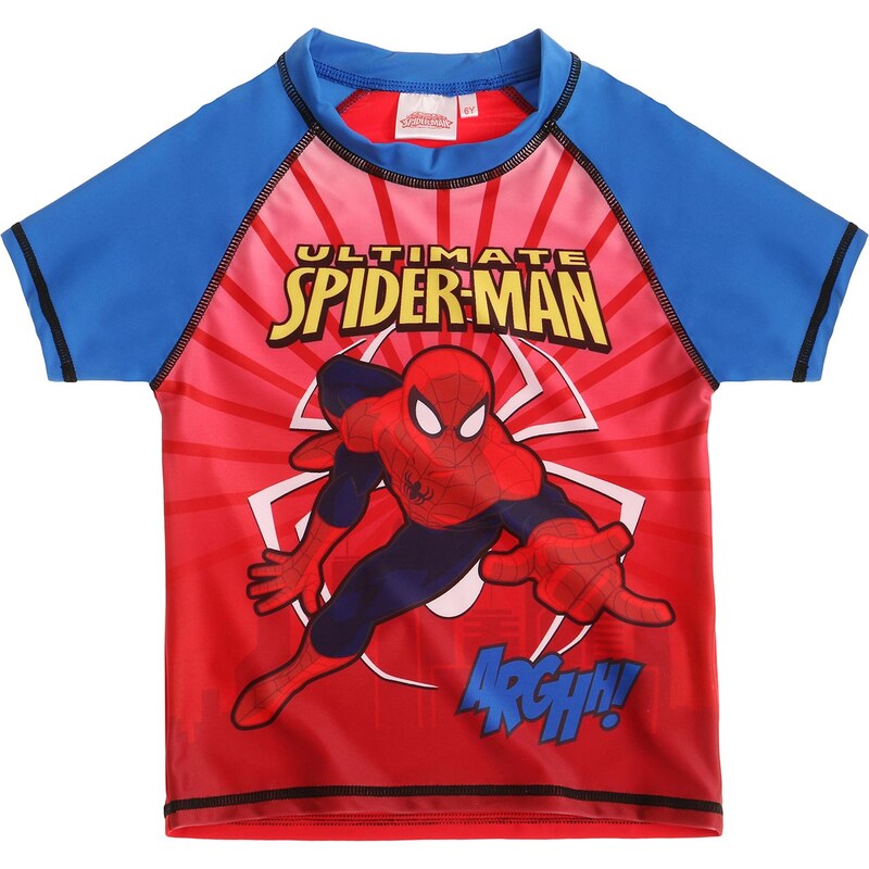 Spiderman Swim Shirt blau in Größe 104 für Jungen aus 82% Polyamid 18% Elastan Fotodruck: 86% Polyester 14% Elastan