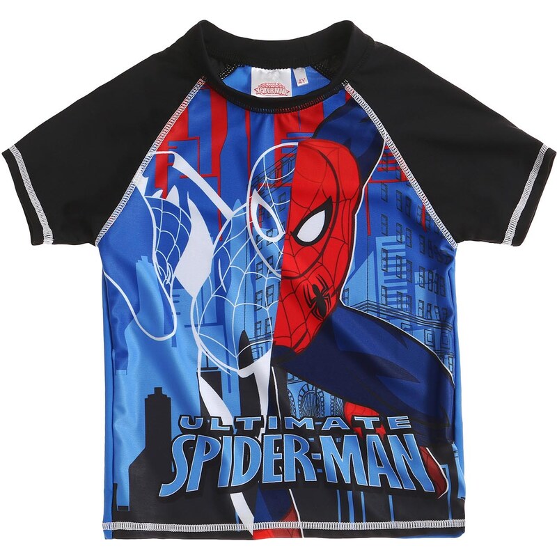 Spiderman Swim Shirt schwarz in Größe 104 für Jungen aus 82% Polyamid 18% Elastan Fotodruck: 86% Polyester 14% Elastan
