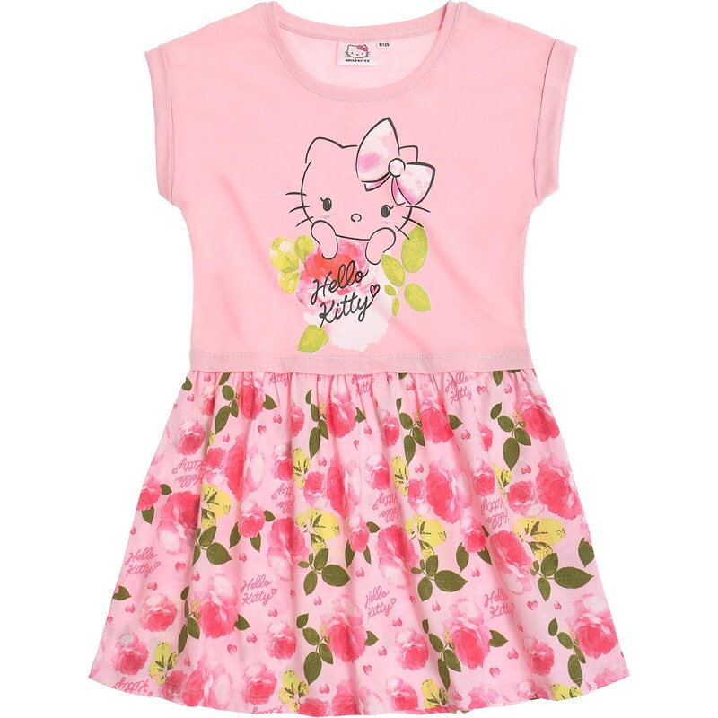 Hello Kitty Kleid rosa in Größe 98 für Mädchen aus 100% Baumwolle