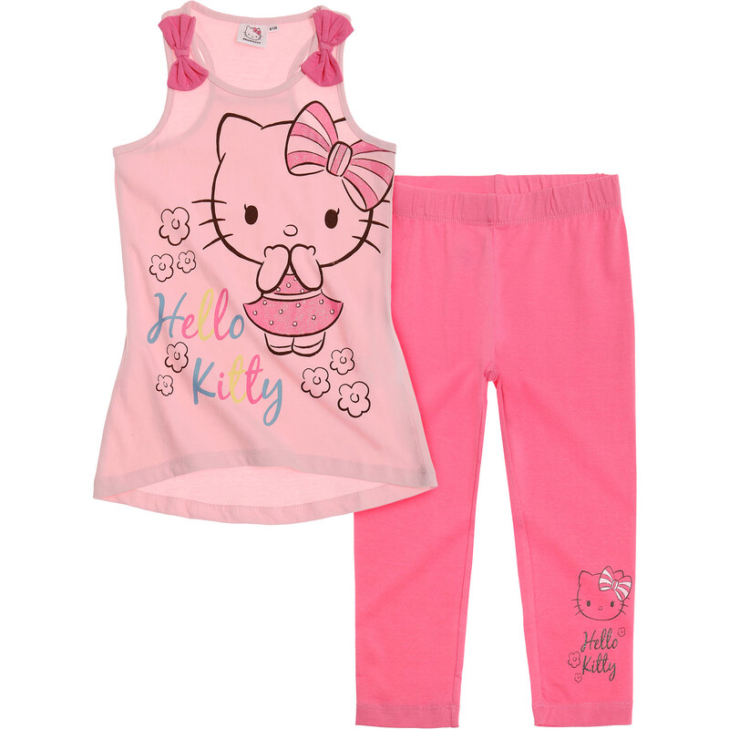 Hello Kitty T-Shirt mit Leggings pink in Größe 98 für Mädchen aus Shirt: 100 % Baumwolle Leggins: 95% Baumwolle 5% Elastan