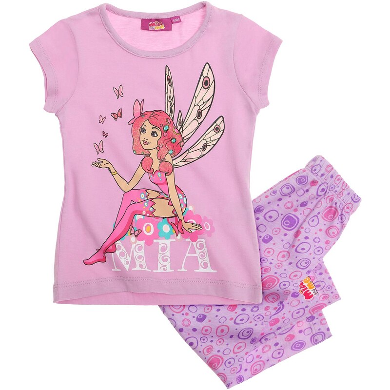 Mia and Me Shorty-Pyjama lila in Größe 104 für Mädchen aus 100% Baumwolle