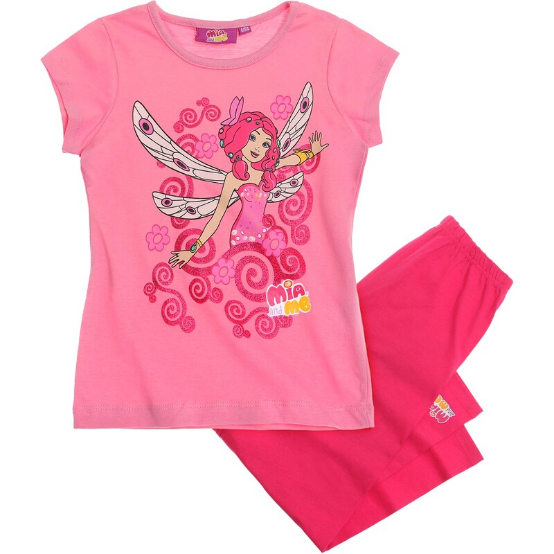 Mia and Me Shorty-Pyjama pink in Größe 104 für Mädchen aus 100% Baumwolle