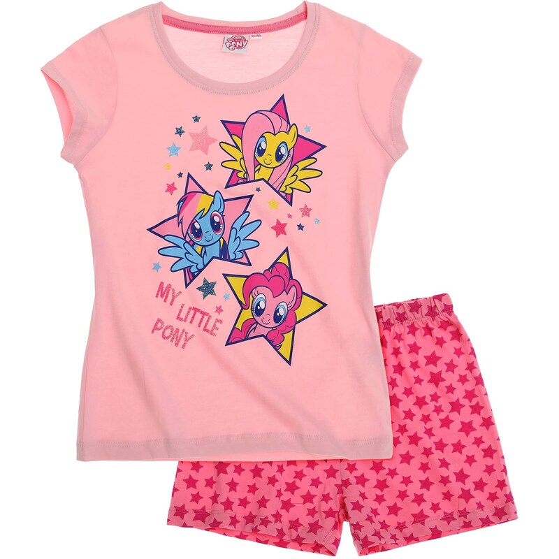 My Little Pony Shorty-Pyjama pink in Größe 104 für Mädchen aus 100% Baumwolle