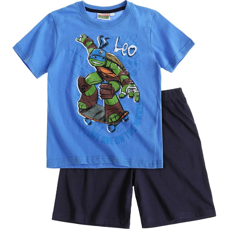 Ninja Turtles Shorty-Pyjama blau in Größe 116 für Jungen aus 100% Baumwolle