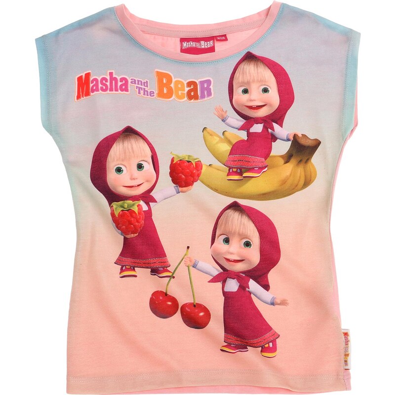 Mascha und der Bär T-Shirt rosa in Größe 92 für Mädchen aus Vorderseite: 100% Polyester Rückseite: 100% Baumwolle