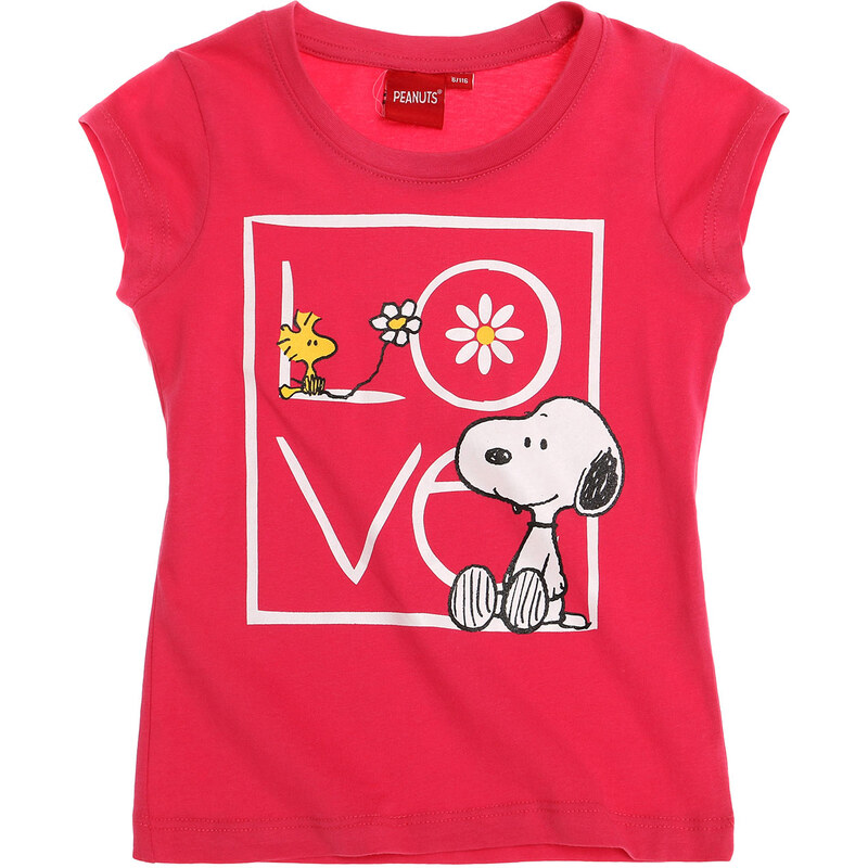 Snoopy T-Shirt pink in Größe 116 für Mädchen aus 100% Baumwolle