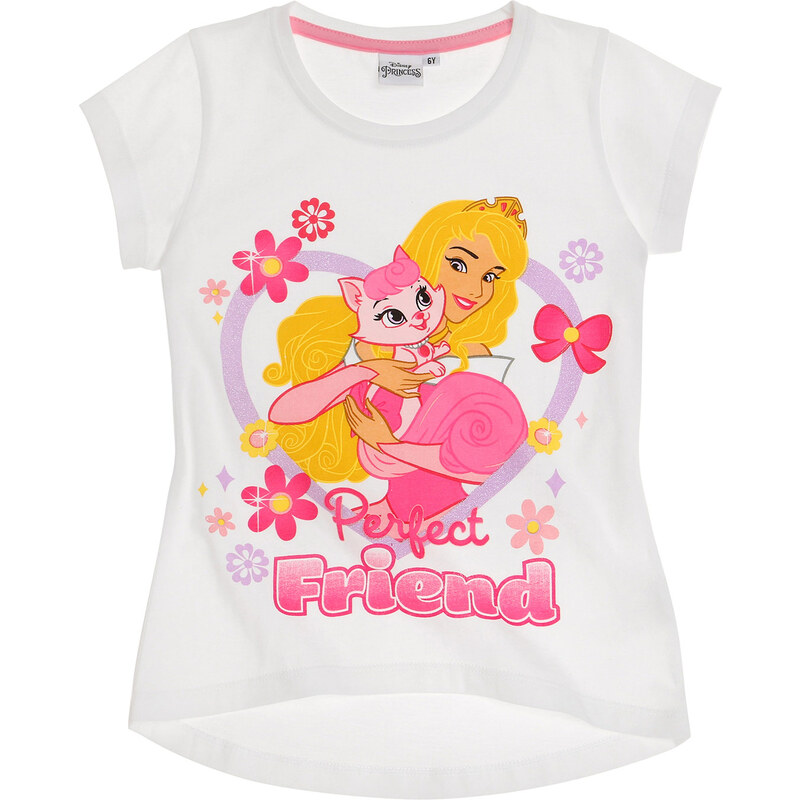 Disney Princess T-Shirt weiß in Größe 92 für Mädchen aus 100% Baumwolle
