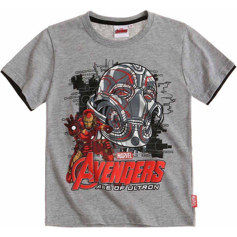 Avengers Assemble T-Shirt grau in Größe 116 für Jungen aus 60 % Baumwolle 40 % Polyester