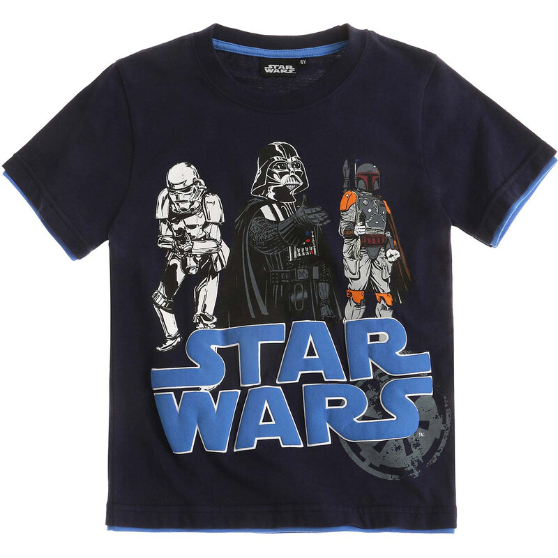 Star Wars-The Clone Wars T-Shirt blau in Größe 116 für Jungen aus 100% Baumwolle