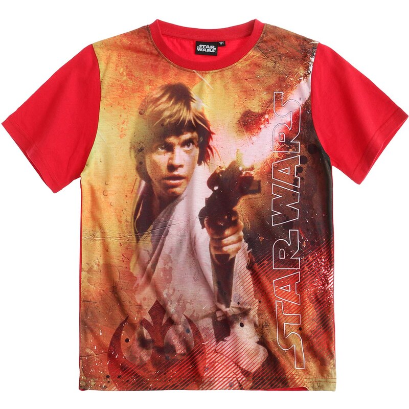 Star Wars-The Clone Wars T-Shirt rot in Größe 116 für Jungen aus 100% Baumwolle