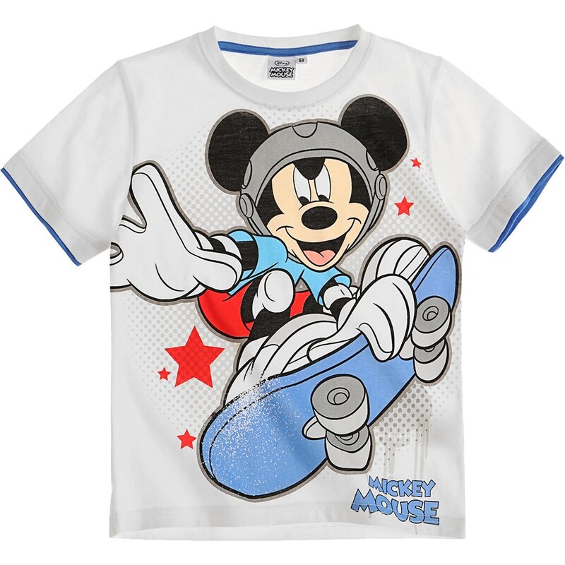 Disney Mickey T-Shirt weiß in Größe 98 für Jungen aus 100% Baumwolle