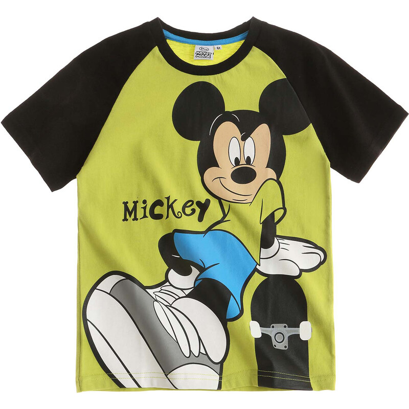 Disney Mickey T-Shirt grün in Größe 98 für Jungen aus 100% Baumwolle