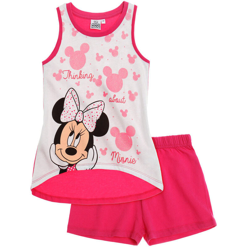Disney Minnie Shorty-Pyjama pink in Größe 104 für Mädchen aus 100% Baumwolle