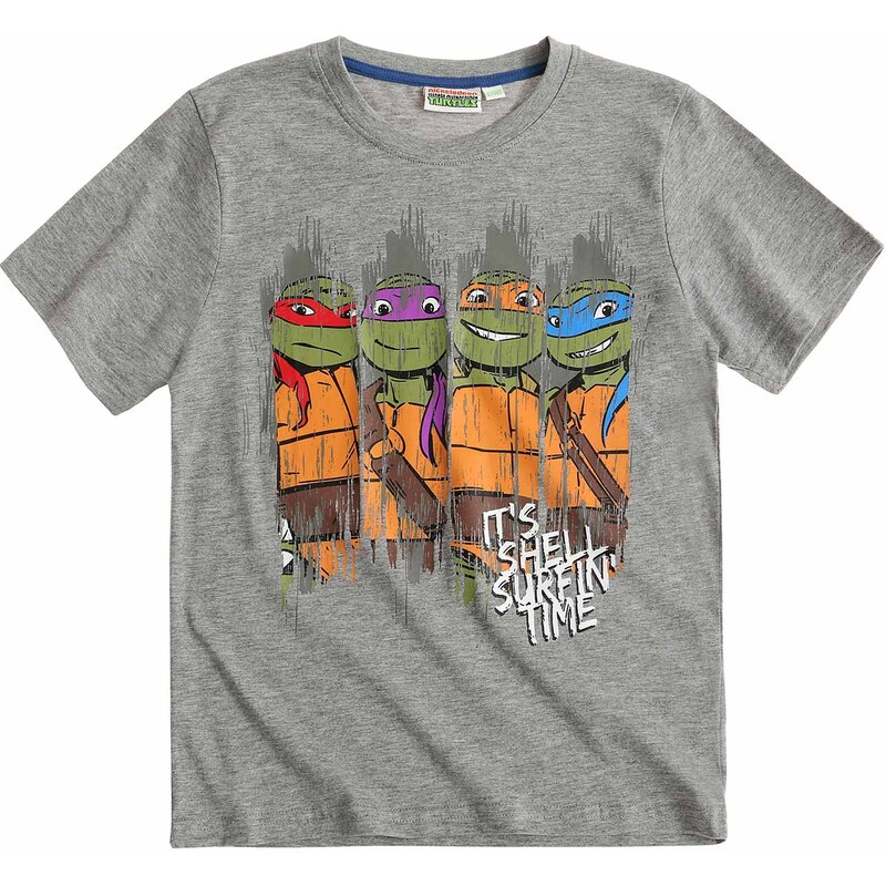 Ninja Turtles T-Shirt grau in Größe 116 für Jungen aus 90 % Baumwolle 10 % Viskose