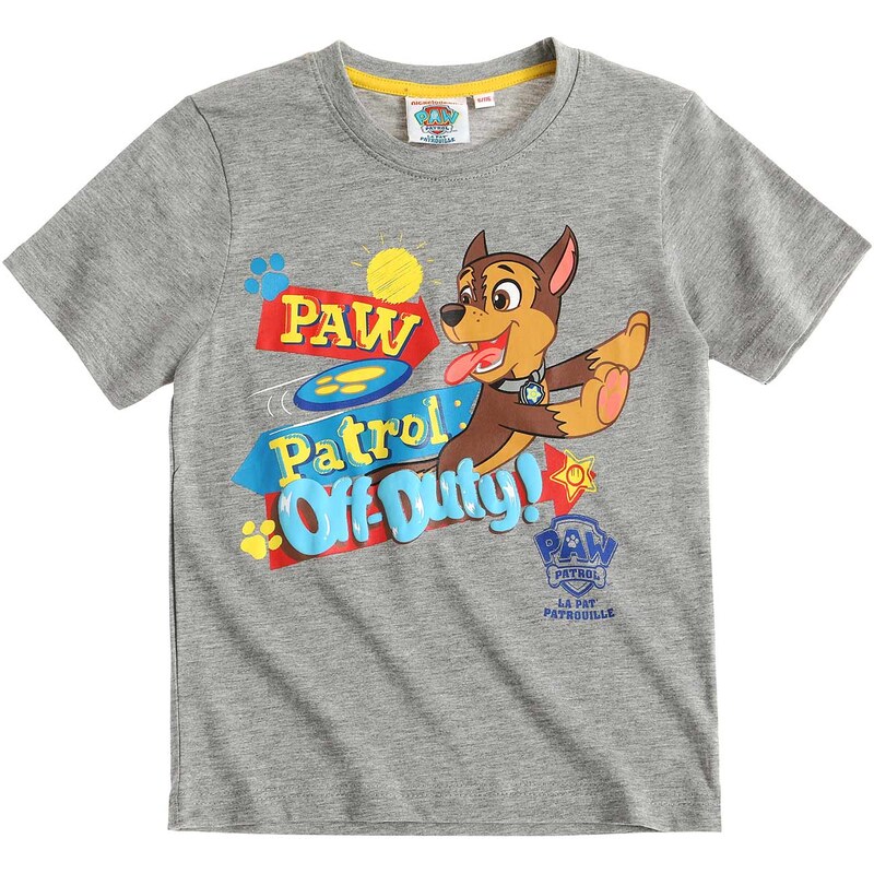 Paw Patrol T-Shirt grau in Größe 98 für Jungen aus 90 % Baumwolle 10 % Viskose