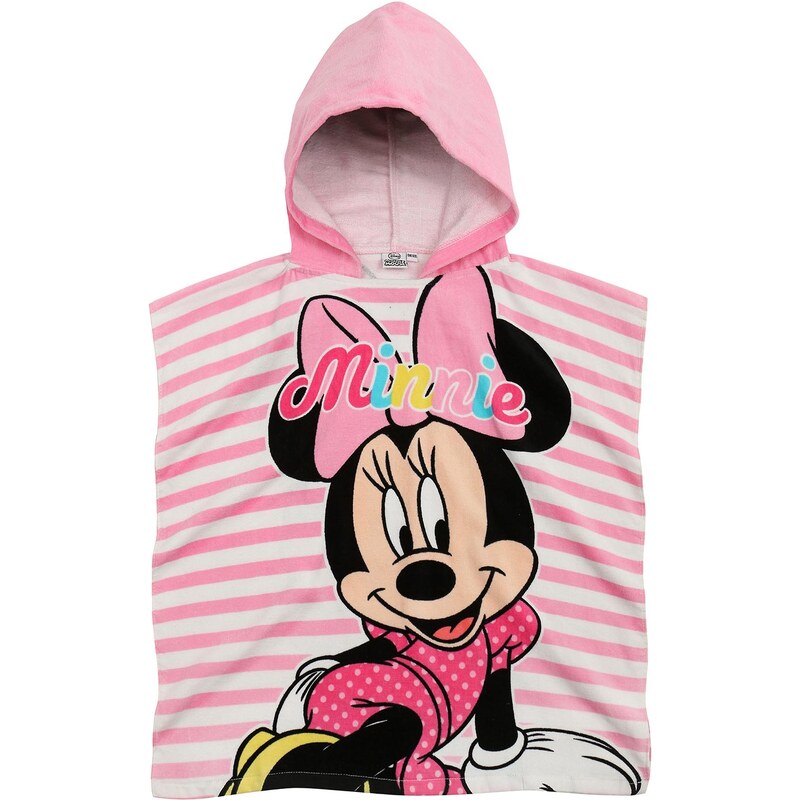 Disney Minnie Kapuzen-Handtuch rosa in Größe UNI für Mädchen aus 100% Baumwolle